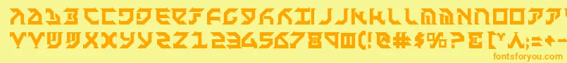 Fantb Font – Orange Fonts on Yellow Background