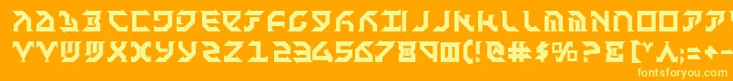 Fantb Font – Yellow Fonts on Orange Background