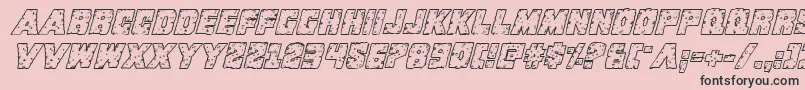 Kcommandorid3ital Font – Black Fonts on Pink Background