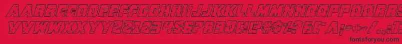 Kcommandorid3ital Font – Black Fonts on Red Background