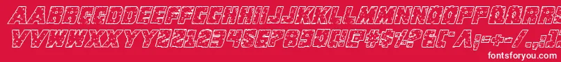 Kcommandorid3ital Font – White Fonts on Red Background