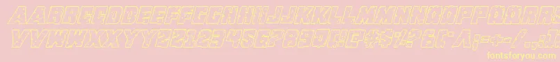 Kcommandorid3ital Font – Yellow Fonts on Pink Background