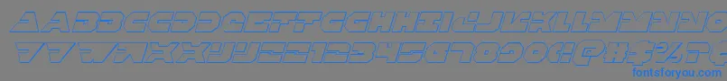 Triggerman3Dital Font – Blue Fonts on Gray Background