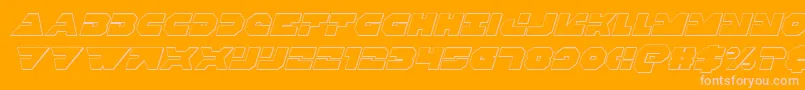 Triggerman3Dital Font – Pink Fonts on Orange Background