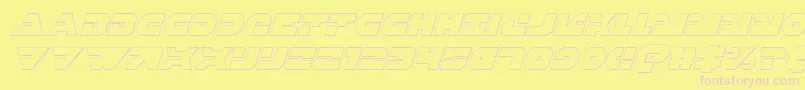 Triggerman3Dital Font – Pink Fonts on Yellow Background