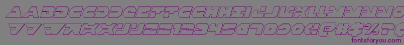 Triggerman3Dital Font – Purple Fonts on Gray Background