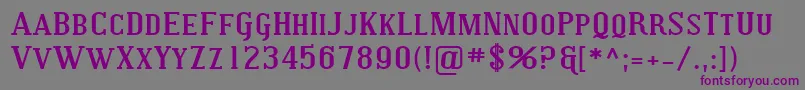 Шрифт SfcovingtonscexpBold – фиолетовые шрифты на сером фоне