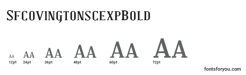 Размеры шрифта SfcovingtonscexpBold