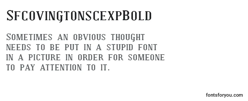 SfcovingtonscexpBold Font