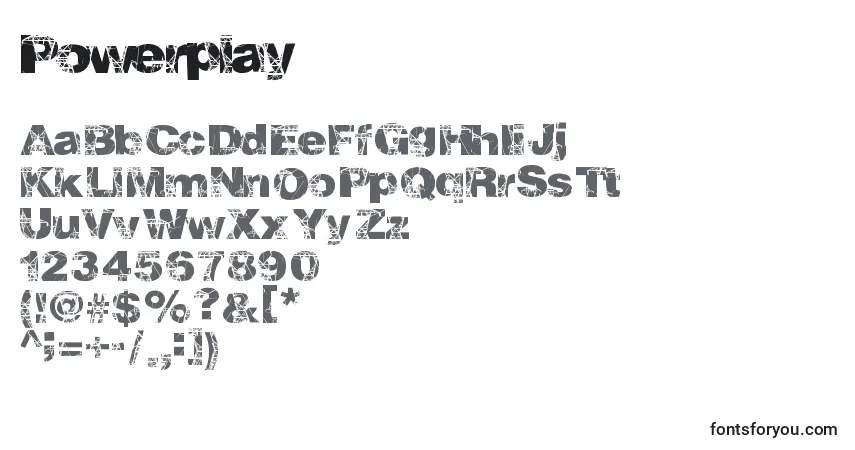 Powerplay Font – alphabet, numbers, special characters