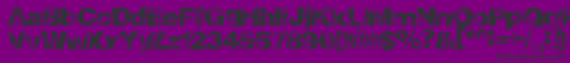 フォントPowerplay – 紫の背景に黒い文字
