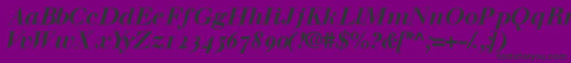 Walbaumosssk Font – Black Fonts on Purple Background