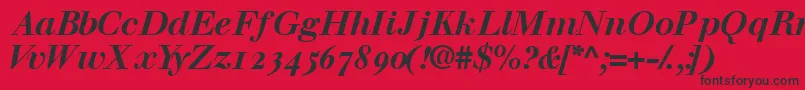 Walbaumosssk Font – Black Fonts on Red Background