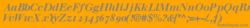 Walbaumosssk Font – Gray Fonts on Orange Background