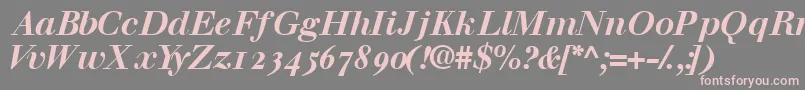 Walbaumosssk Font – Pink Fonts on Gray Background