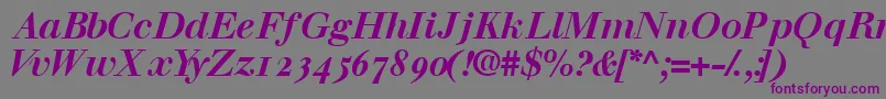 Walbaumosssk Font – Purple Fonts on Gray Background