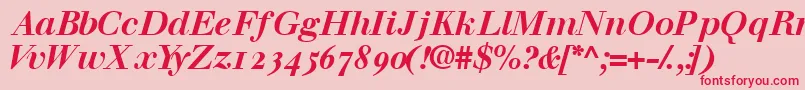 Walbaumosssk Font – Red Fonts on Pink Background