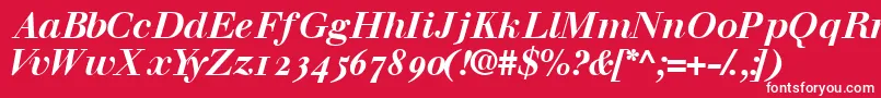 Walbaumosssk Font – White Fonts on Red Background