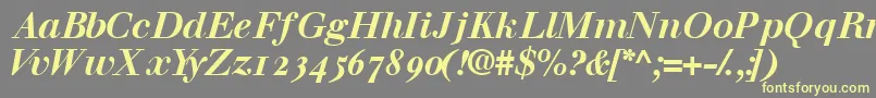 Walbaumosssk Font – Yellow Fonts on Gray Background