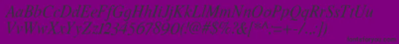 RomandeadfstdItalic Font – Black Fonts on Purple Background