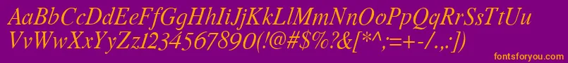RomandeadfstdItalic Font – Orange Fonts on Purple Background