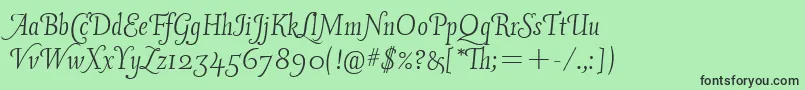 Vineyardswashcapsitc Font – Black Fonts on Green Background