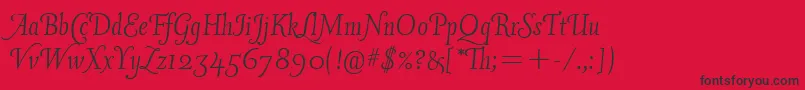 Vineyardswashcapsitc Font – Black Fonts on Red Background