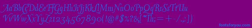 Vineyardswashcapsitc Font – Blue Fonts on Purple Background