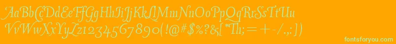 Vineyardswashcapsitc Font – Green Fonts on Orange Background