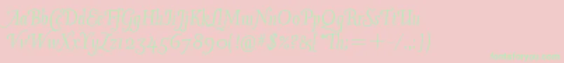 Vineyardswashcapsitc Font – Green Fonts on Pink Background