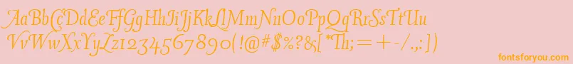 Vineyardswashcapsitc Font – Orange Fonts on Pink Background