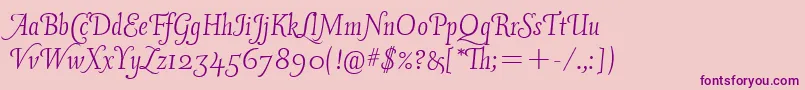 Vineyardswashcapsitc Font – Purple Fonts on Pink Background