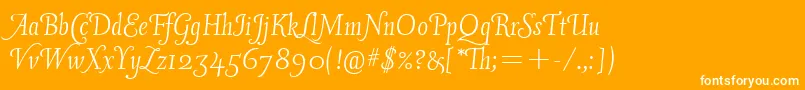 Vineyardswashcapsitc Font – White Fonts on Orange Background
