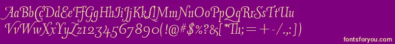 Vineyardswashcapsitc Font – Yellow Fonts on Purple Background