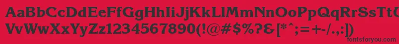 Korin24 Font – Black Fonts on Red Background