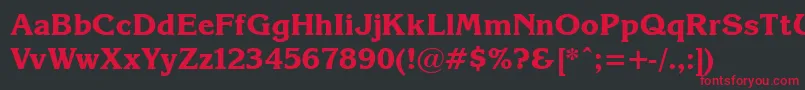 Korin24 Font – Red Fonts on Black Background