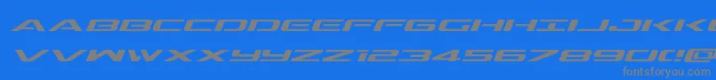 Outriderexpital Font – Gray Fonts on Blue Background