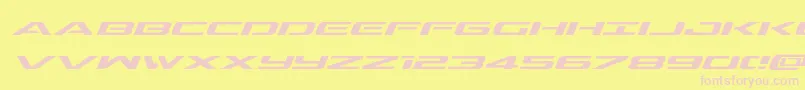 Outriderexpital Font – Pink Fonts on Yellow Background