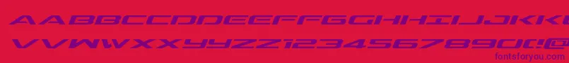 Outriderexpital Font – Purple Fonts on Red Background