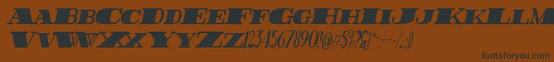 FatestHighestItalic Font – Black Fonts on Brown Background