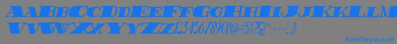 FatestHighestItalic Font – Blue Fonts on Gray Background