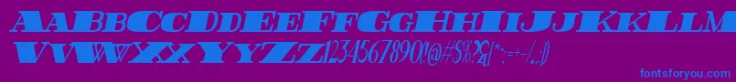 fuente FatestHighestItalic – Fuentes Azules Sobre Fondo Morado