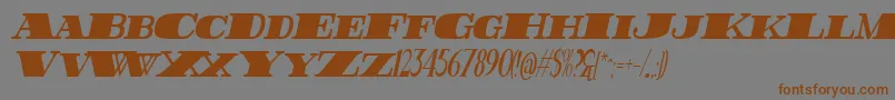 FatestHighestItalic Font – Brown Fonts on Gray Background