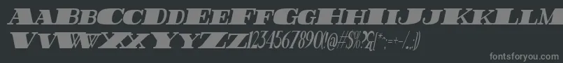 FatestHighestItalic Font – Gray Fonts on Black Background