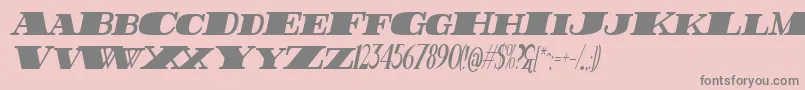 FatestHighestItalic Font – Gray Fonts on Pink Background