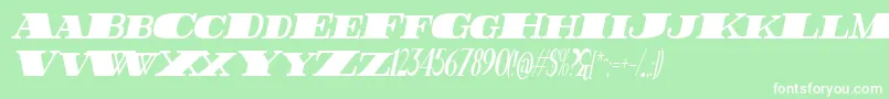 FatestHighestItalic Font – White Fonts on Green Background