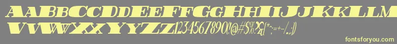 fuente FatestHighestItalic – Fuentes Amarillas Sobre Fondo Gris