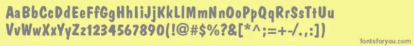 Tom Font – Gray Fonts on Yellow Background