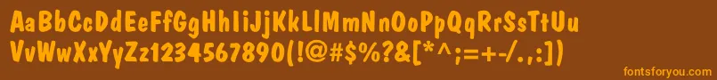 Tom Font – Orange Fonts on Brown Background