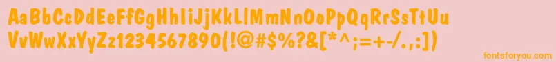 Tom Font – Orange Fonts on Pink Background